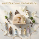 Cenário completo da Ressurreição de Jesús com luz LED ✝️ decoración Cristã