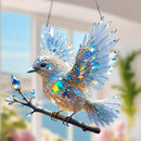 🐦✨Enfeite de arte pássaro azul-celeste
