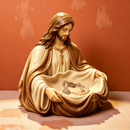 🙏 Estatua del sagrado Corazón de Jesús con bandeja Organizadora