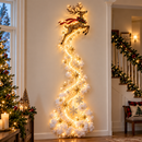 Reno Encantador de Navidad con Cascada de Luces ✨🦌