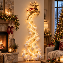 Reno Encantador de Navidad con Cascada de Luces ✨🦌
