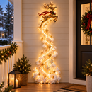Reno Encantador de Navidad con Cascada de Luces ✨🦌