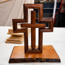 ✝️ Cruz Infinita Giratória em madera