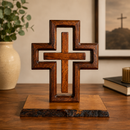 ✝️ Cruz Infinita Giratória em madera