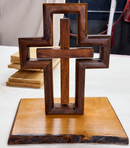 ✝️ Cruz Infinita Giratória em madera