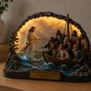 ✨ Jesús Caminhando Sobre as Águas Iluminado 🧡🛐