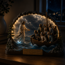 ✨ Jesús Caminhando Sobre as Águas Iluminado 🧡🛐