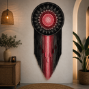 🖤 Mandala Boho em Macramê Vermelho Rubi – transforma Sua Pared em uma Obra de Arte