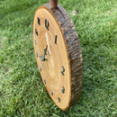 reloj Rústico De Pared hecho Com Tronco De Árvore