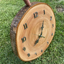 reloj Rústico De Pared hecho Com Tronco De Árvore