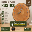reloj Rústico De Pared hecho Com Tronco De Árvore