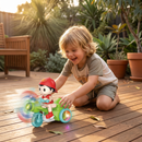 Motocicleta de acrobacias infantil - Brinquedo interativo com luces e ação