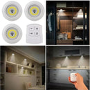 conjunto de 3 luminárias de LED sem fio para sua casa com controle remoto