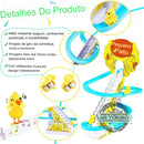 kit com 12 patinhos & Escorregador - Escorregador eléctrico de pato com luz e música