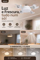 💨 Ventilador de Teto LED com Controle Remoto – Iluminação e Ventilação em um Só producto