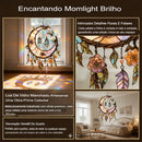 🌙 decoración de janela pintada à mão com lua e flores 💖