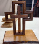 ✝️ Cruz Infinita Giratória em madera