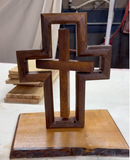 ✝️ Cruz Infinita Giratória em madera