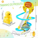kit com 12 patinhos & Escorregador - Escorregador eléctrico de pato com luz e música