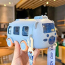 🎁kit com 2 unidades   🚌 Copo de agua portátil em formato de ônibus com alça 😍✔