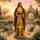 💛 escultura de jardín luz bendecida de Jesús