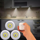conjunto de 3 luminárias de LED sem fio para sua casa com controle remoto