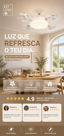 💨 Ventilador de Teto LED com Controle Remoto – Iluminação e Ventilação em um Só producto