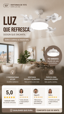💨 Ventilador de Teto LED com Controle Remoto – Iluminação e Ventilação em um Só producto