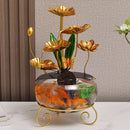 Aquário luxuoso e criativo decorado com peces-lótus