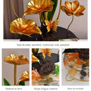 Aquário luxuoso e criativo decorado com peces-lótus
