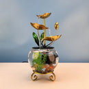 Aquário luxuoso e criativo decorado com peces-lótus