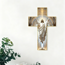 Quadro retrô Jesús Cristo Cruz de pared - com luces