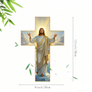 Quadro retrô Jesús Cristo Cruz de pared - com luces