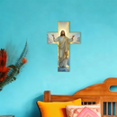 Quadro retrô Jesús Cristo Cruz de pared - com luces