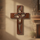 ✝️ Cruz decoración de pared ❤️ amor & fe ✝🛐