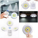 conjunto de 3 luminárias de LED sem fio para sua casa com controle remoto